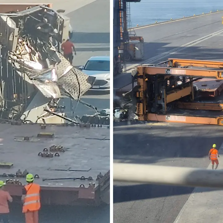 Incidente al Porto di Gioia Tauro, si ribalta mezzo portacontainer: ferito un giovane operatore\n