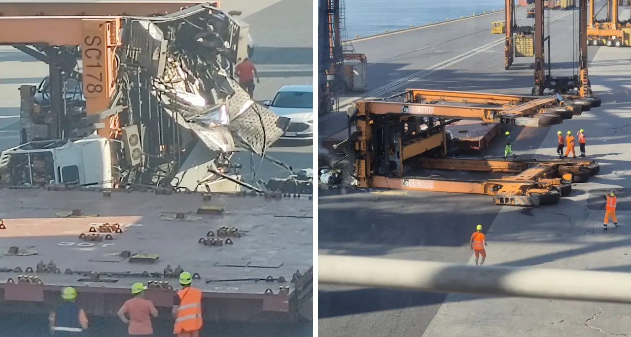 Incidente al Porto di Gioia Tauro, si ribalta mezzo portacontainer: ferito un giovane operatore\n
