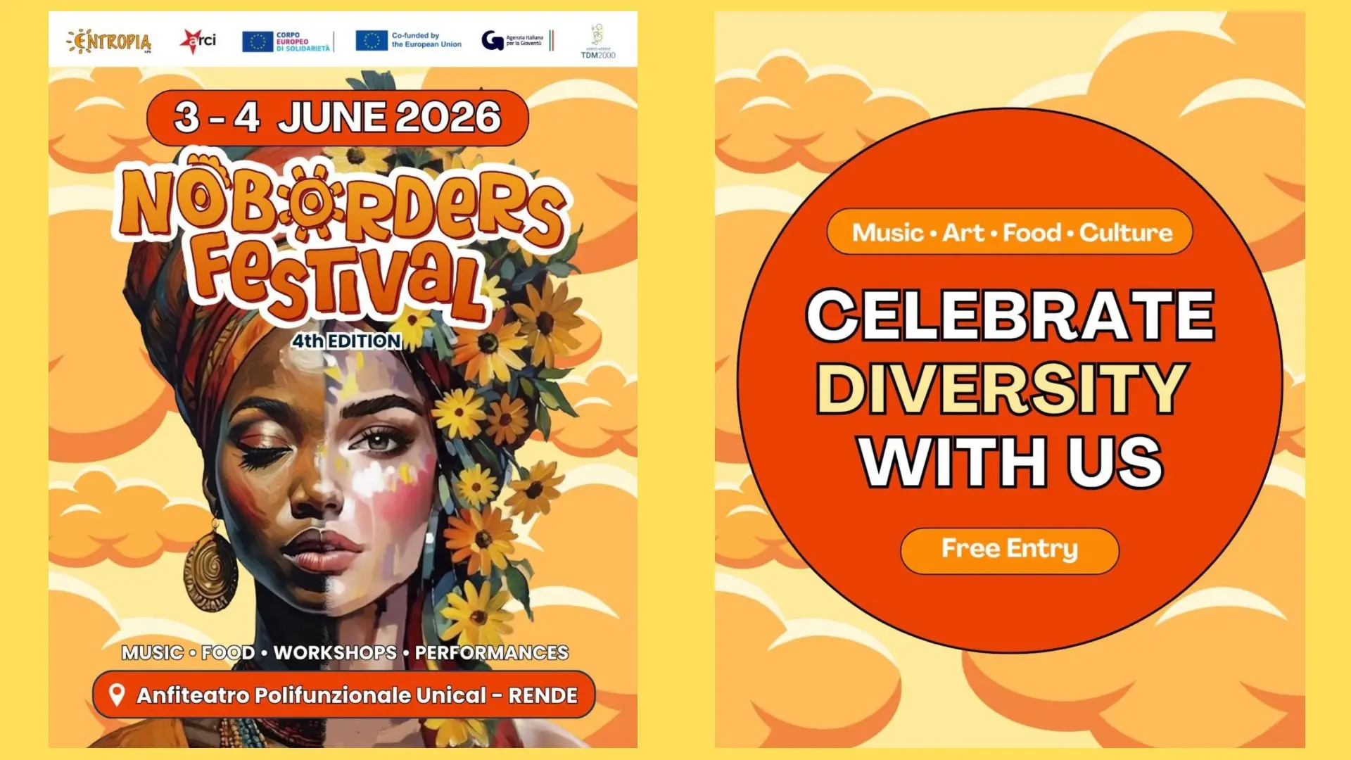 L’Unical si fa mondo: torna il NoBorders Festival\n