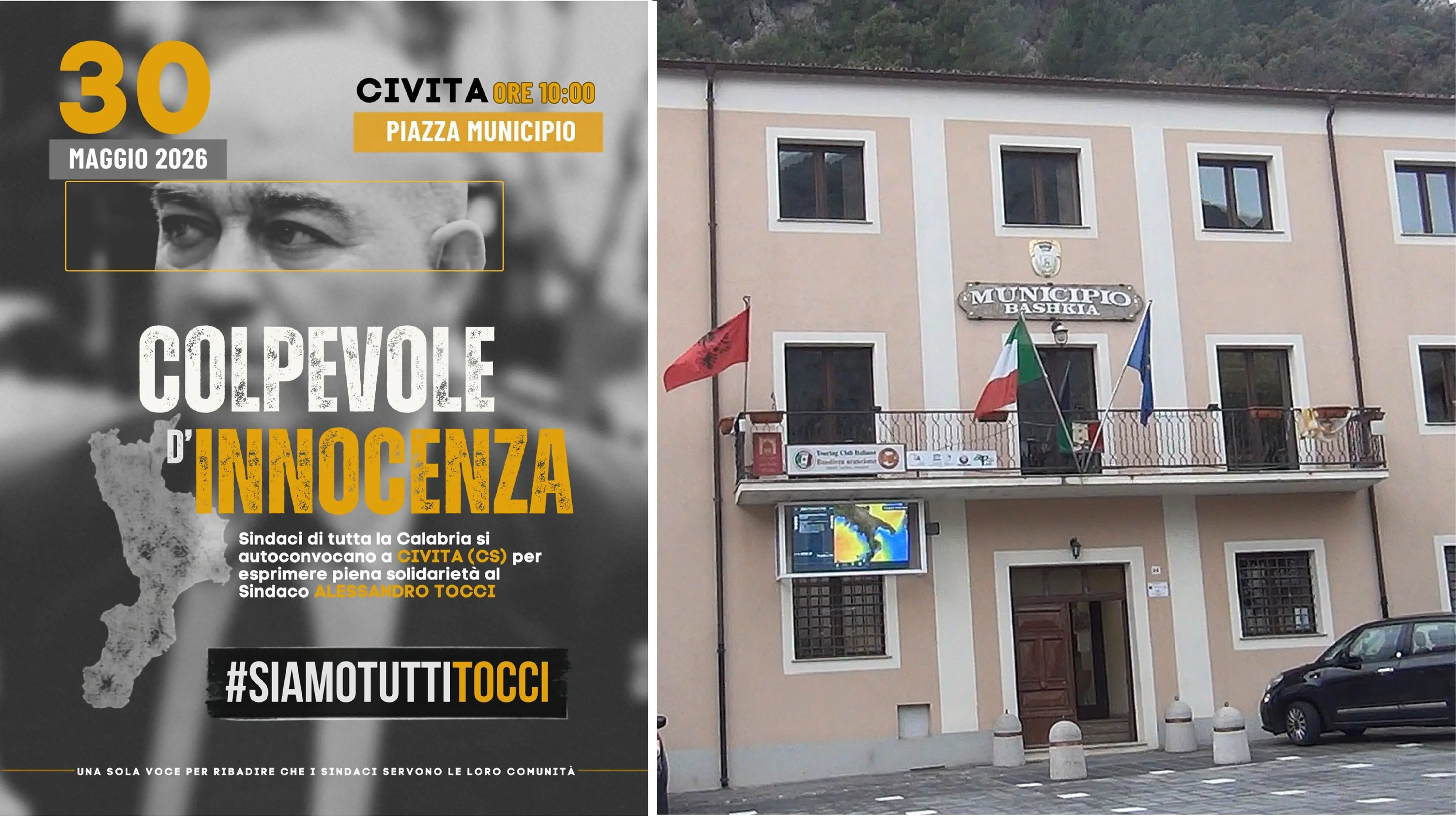 “Colpevole d'innocenza”: i sindaci della Calabria si mobilitano a Civita a sostegno di\u00A0Tocci condannato per la strage del Raganello\n