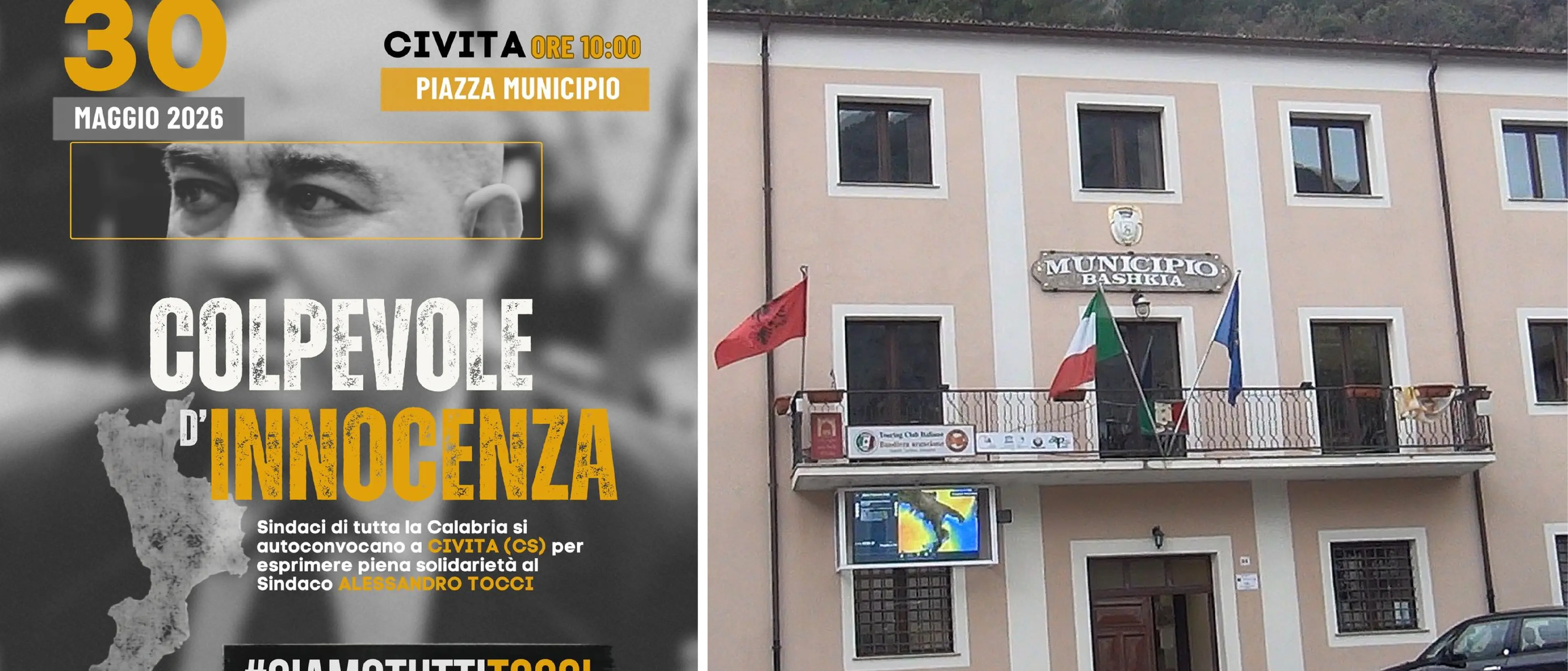 “Colpevole d'innocenza”: i sindaci della Calabria si mobilitano a Civita a sostegno di\u00A0Tocci condannato per la strage del Raganello\n
