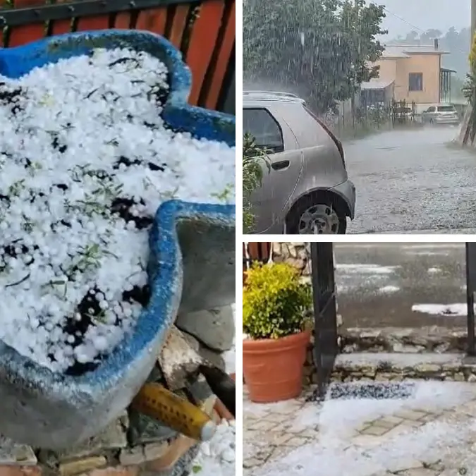 Nel Catanzarese\u00A0la pioggia mette in pausa l’assaggio d’estate: Sila “imbiancata” da una forte grandinata –\u00A0VIDEO\n