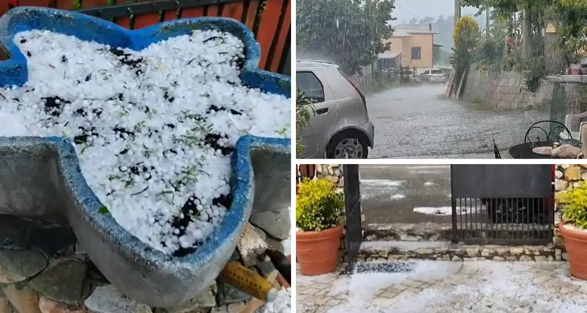 Nel Catanzarese\u00A0la pioggia mette in pausa l’assaggio d’estate: Sila “imbiancata” da una forte grandinata –\u00A0VIDEO\n