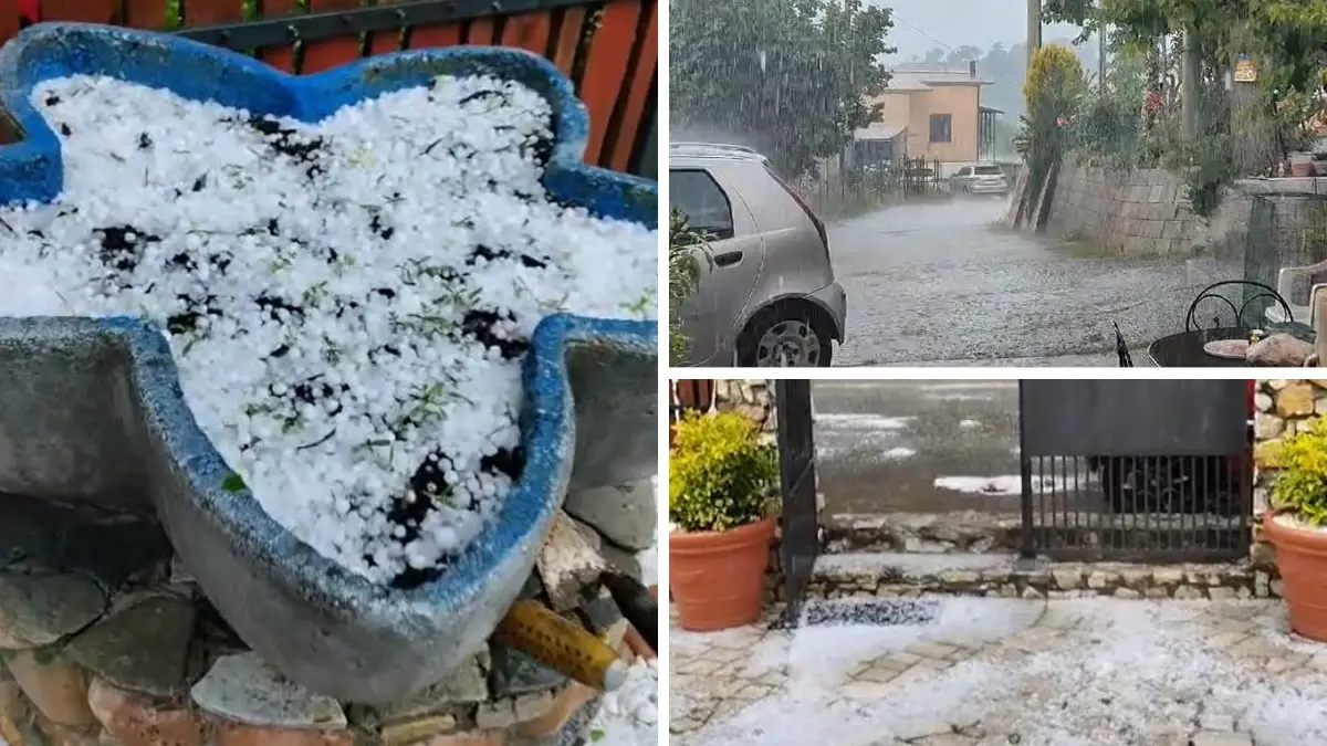Nel Catanzarese\u00A0la pioggia mette in pausa l’assaggio d’estate: Sila “imbiancata” da una forte grandinata –\u00A0VIDEO\n
