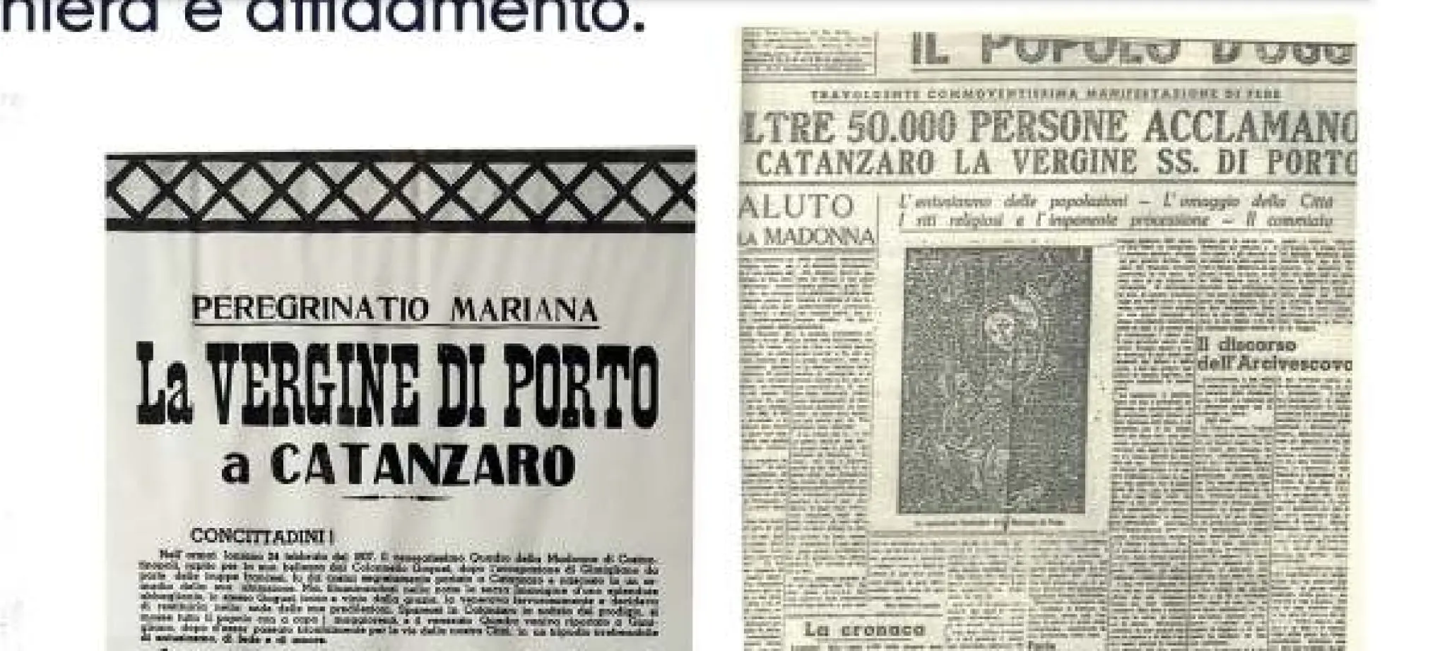 Oggi e domani a Catanzaro il Quadro della Madonna di Porto – IL PROGRAMMA