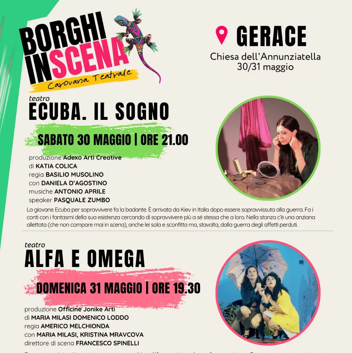 A Gerace due appuntamenti con la bellezza e le suggestioni del teatro contemporaneo\n
