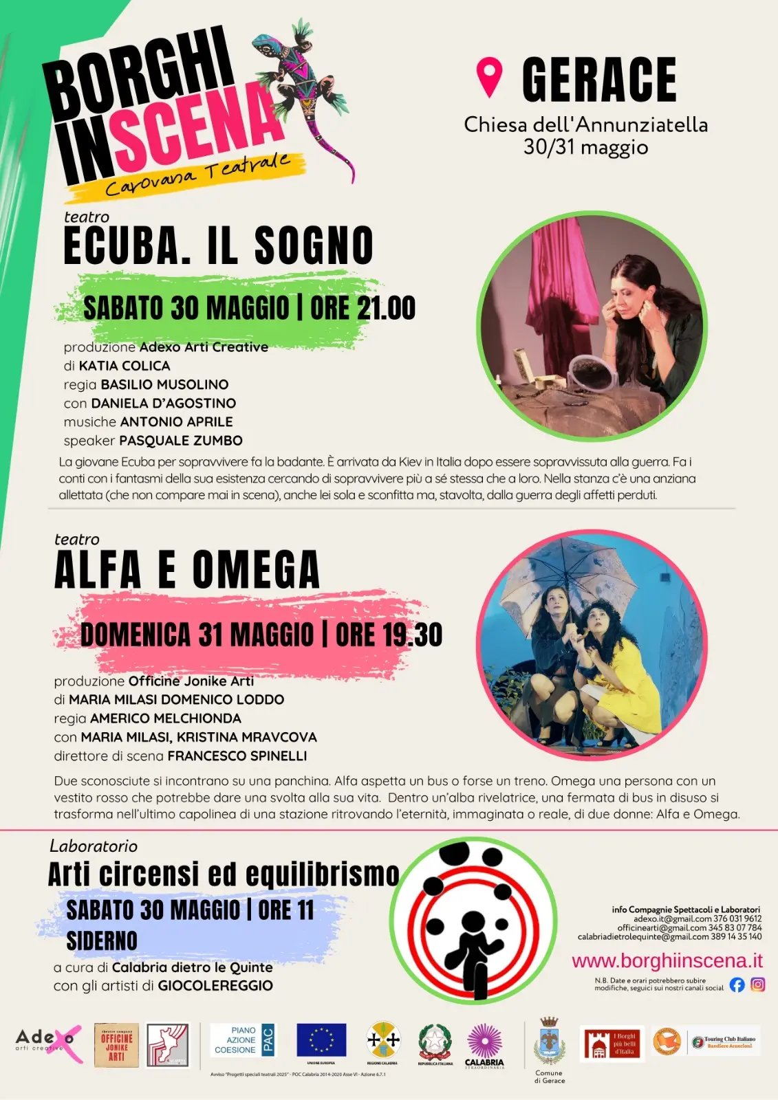 A Gerace due appuntamenti con la bellezza e le suggestioni del teatro contemporaneo\n