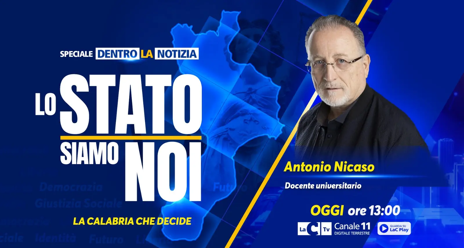 Mafie, economia e potere: l’analisi di Antonio Nicaso a Lo Stato siamo noi. Appuntamento alle 13 su LaC Tv\n