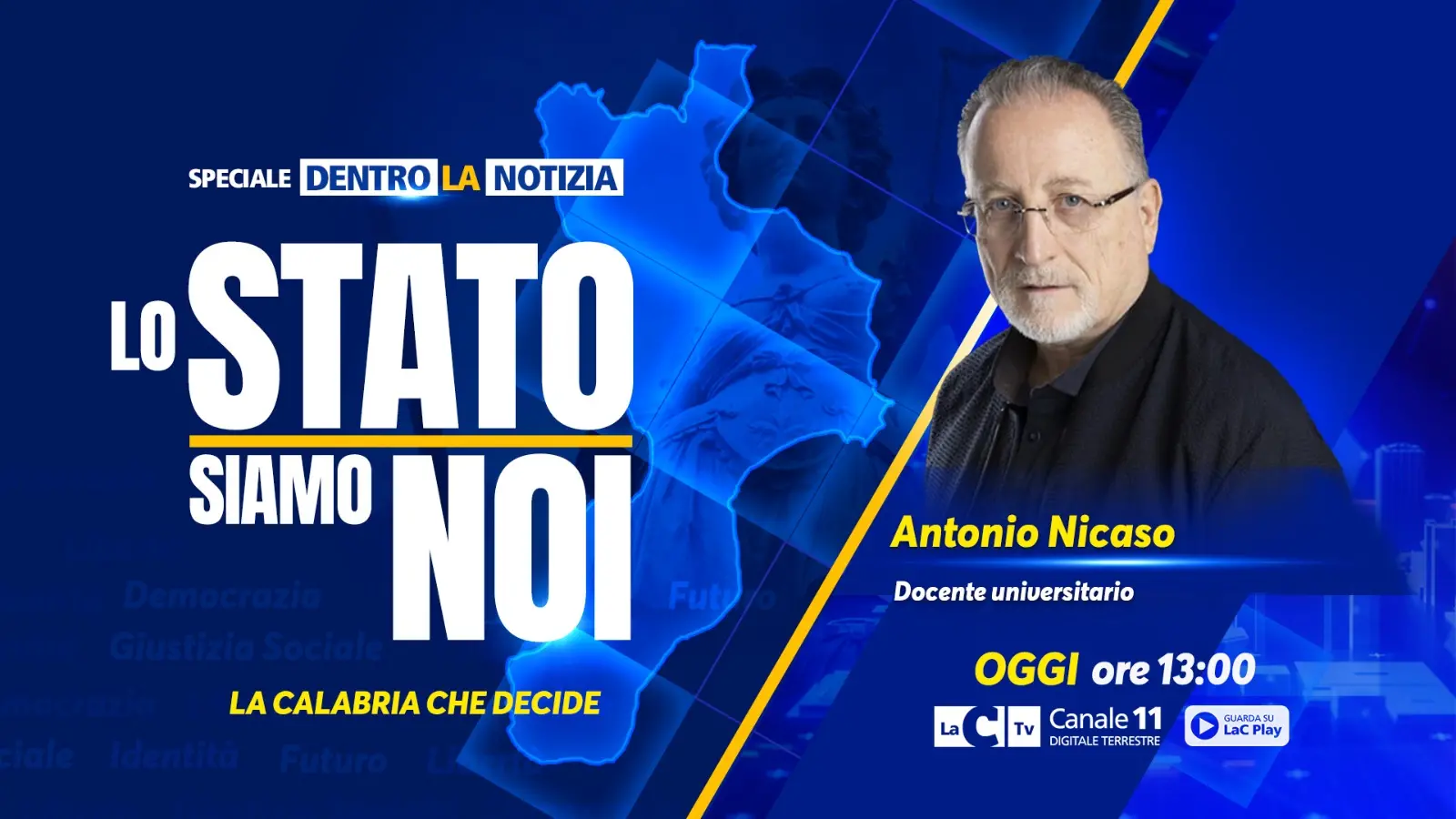 Mafie, economia e potere: l’analisi di Antonio Nicaso a Lo Stato siamo noi. Appuntamento alle 13 su LaC Tv\n