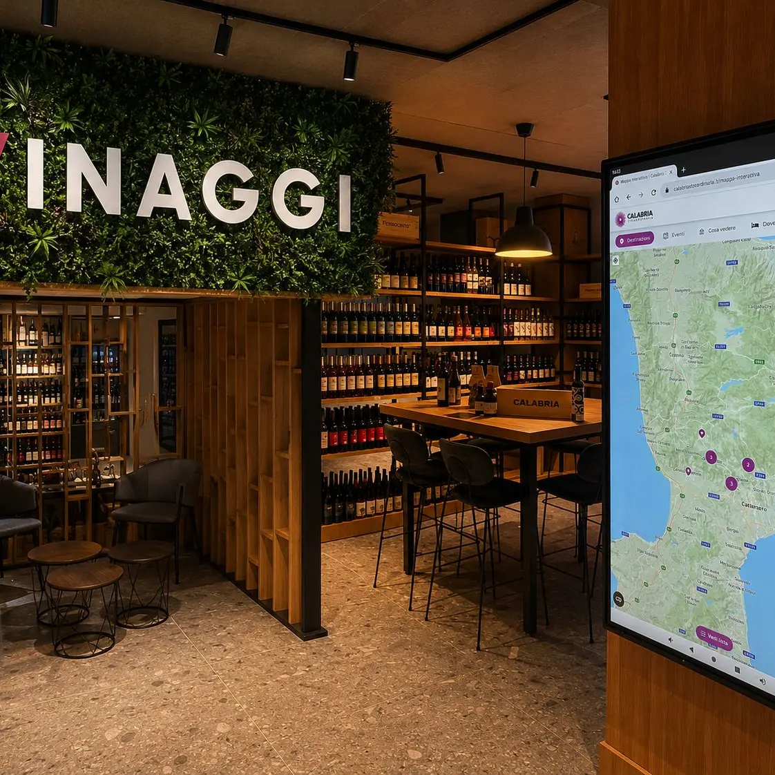 Apre a Cosenza Vinaggi: la prima enoteca immersiva\u00A0con sommelier in store e virtuali\n