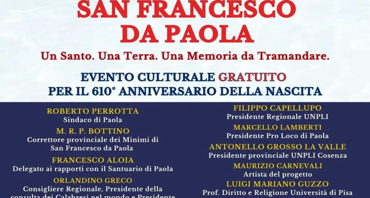 San Francesco di Paola, Patrimoni d’Arte presenta il progetto tra fede e territorio\n
