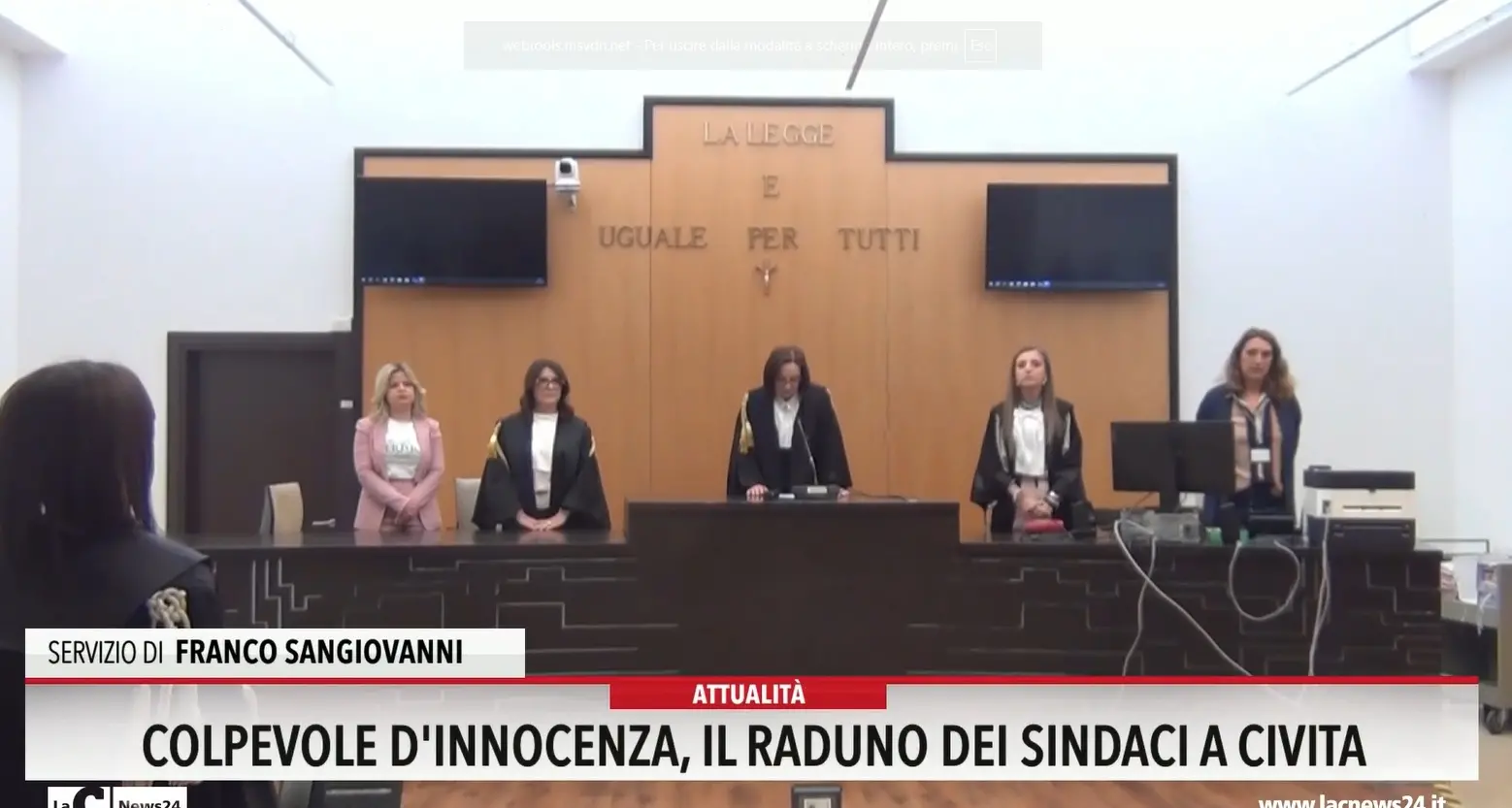 Colpevole d'innocenza, il raduno dei sindaci a Civita