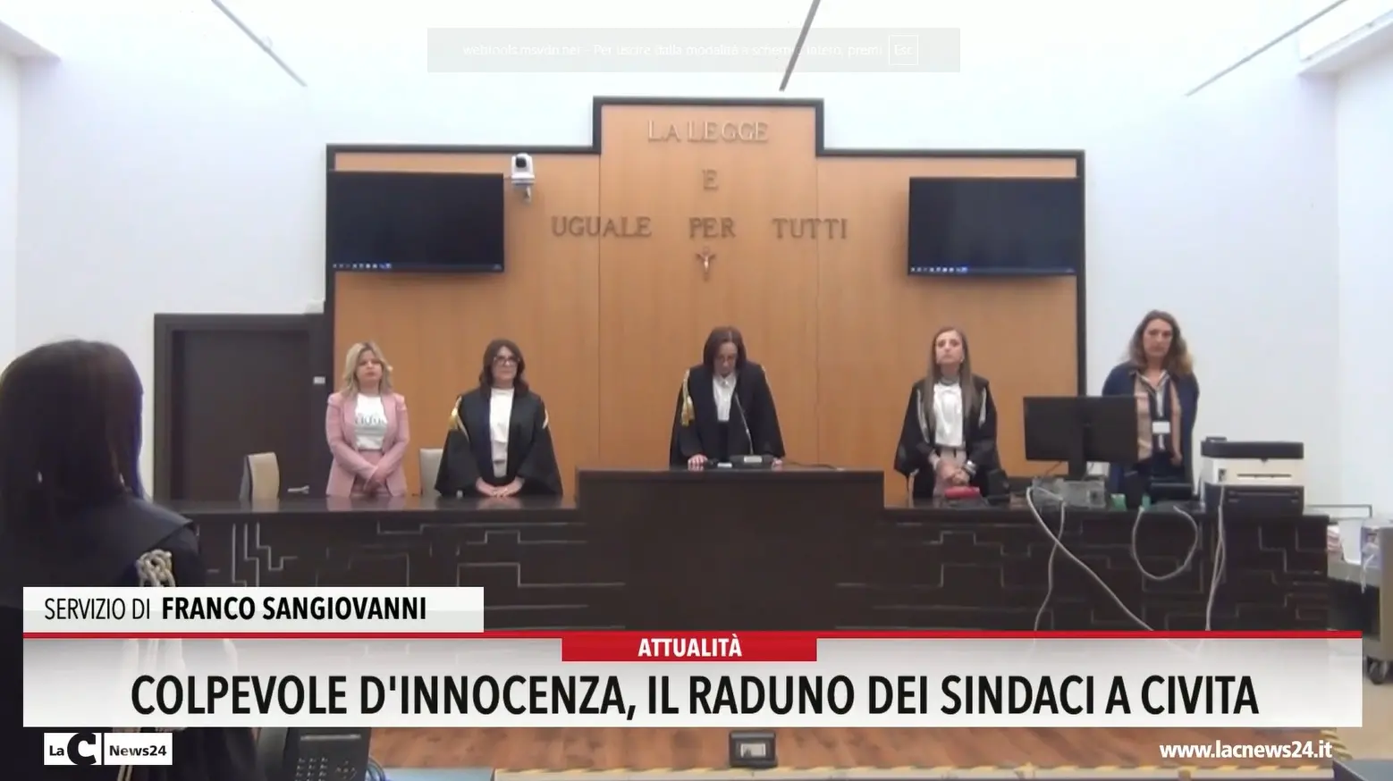 Colpevole d'innocenza, il raduno dei sindaci a Civita