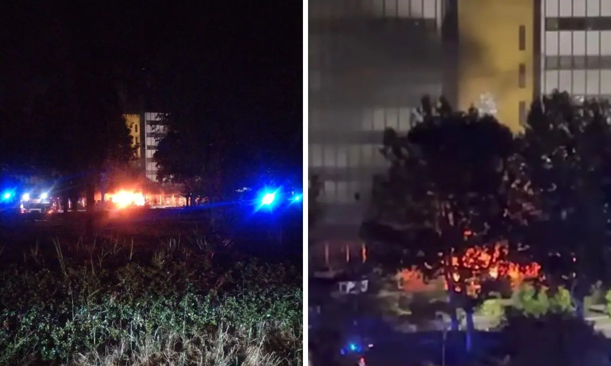 Incendio nei locali della Provincia a Vaglio Lise, vigili del fuoco sulla Statale 107\n