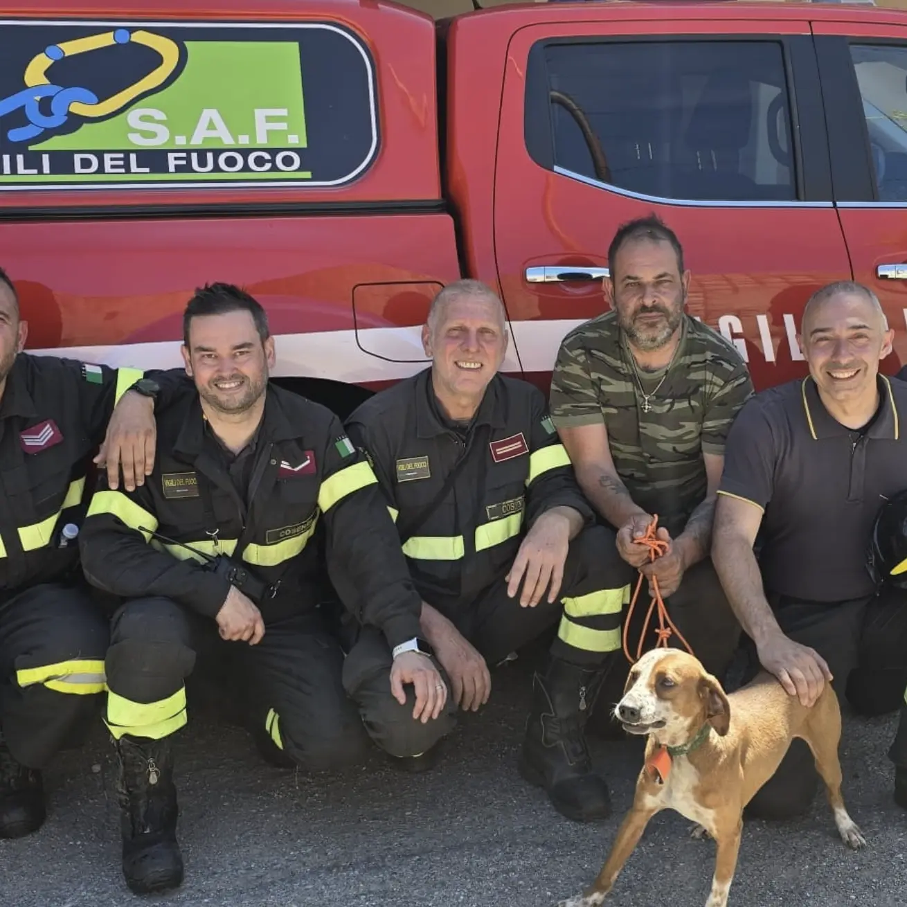 Domanico, finisce in un dirupo per salvare il cane: recuperato dai Vigili del Fuoco\n