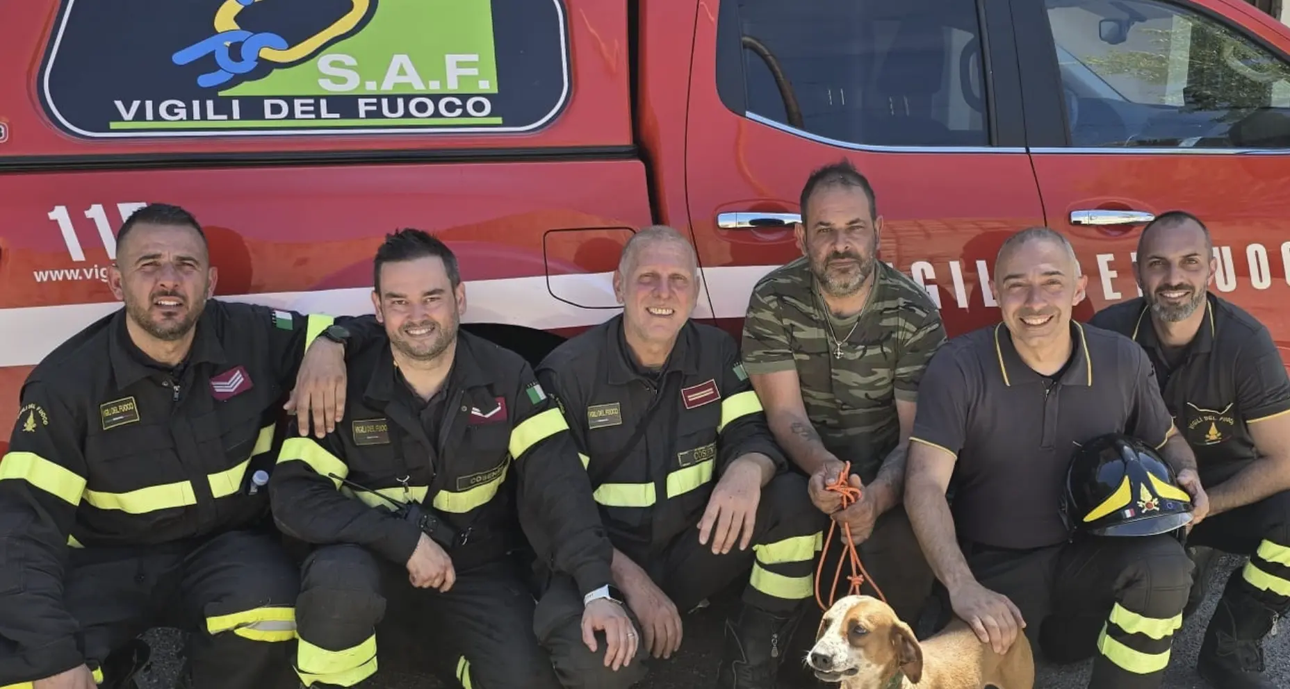 Domanico, finisce in un dirupo per salvare il cane: recuperato dai Vigili del Fuoco\n