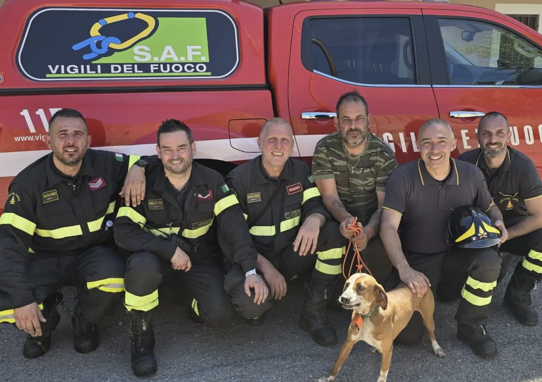 Domanico, finisce in un dirupo per salvare il cane: recuperato dai Vigili del Fuoco\n