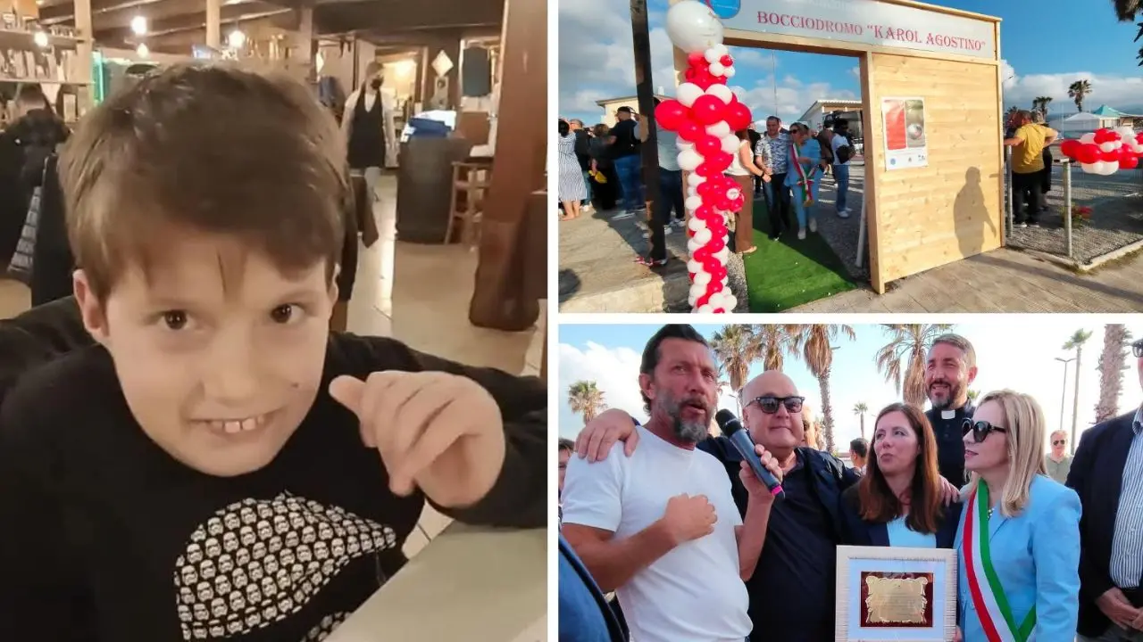 Lungomare di Gioia Tauro, inaugurato il campo di bocce in memoria del piccolo Karol. La mamma: «È come se lui fosse qui con noi»\n