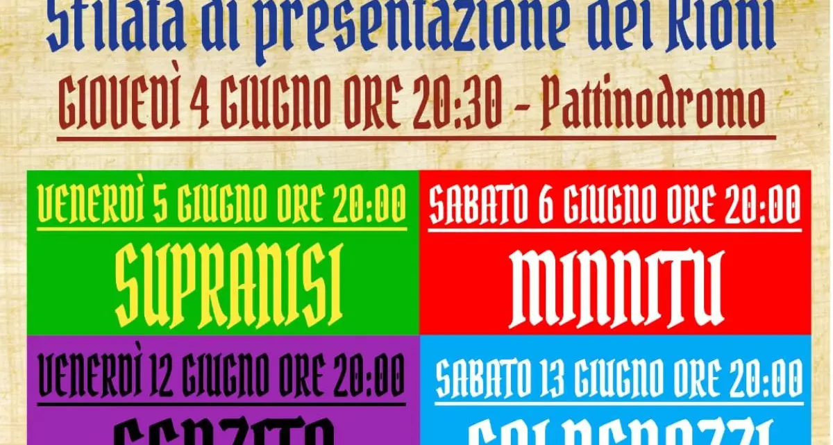 Celico si prepara al Palio dei Rioni tra sfide, storia e appartenenza\n