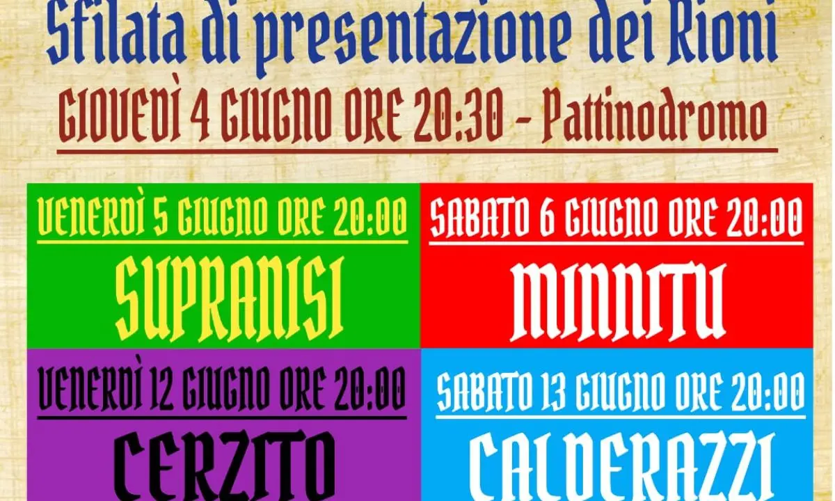 Celico si prepara al Palio dei Rioni tra sfide, storia e appartenenza\n