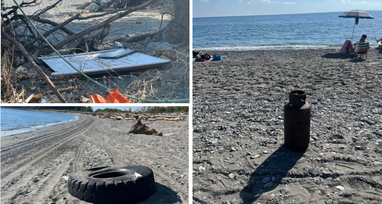 Spiagge sporche a Nocera Terinese, l’appello di una cittadina: «Il Comune intervenga subito»