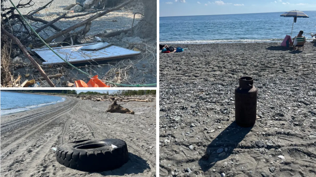 Spiagge sporche a Nocera Terinese, l’appello di una cittadina: «Il Comune intervenga subito»