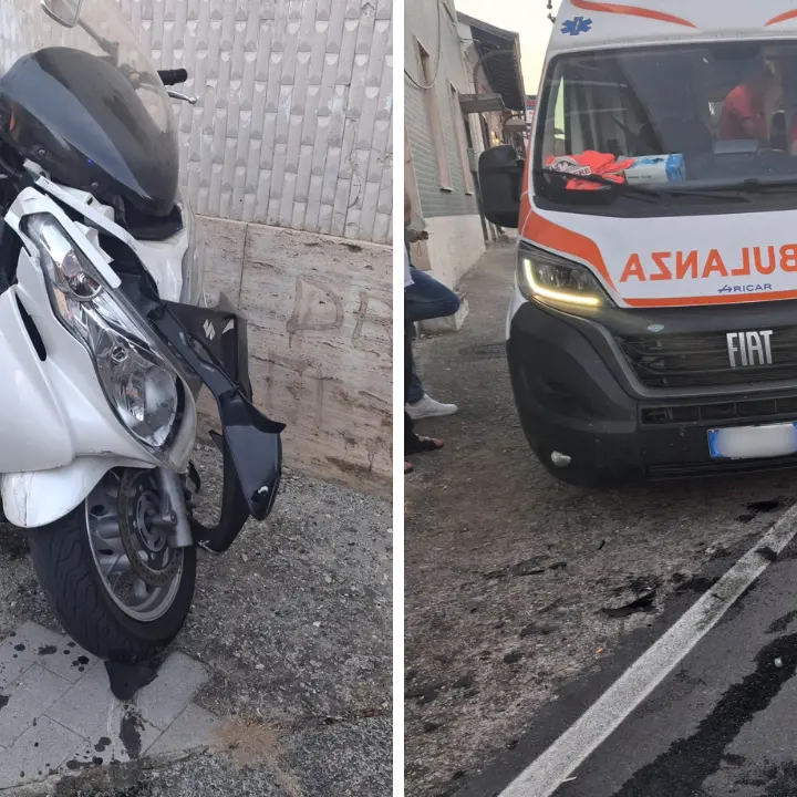 <p>Incidente sulla Statale 18<span style=\"color:hsl(0,75%,60%);\"> </span>a Mileto, scontro tra auto e scooter: il centauro trasportato in ospedale</p>