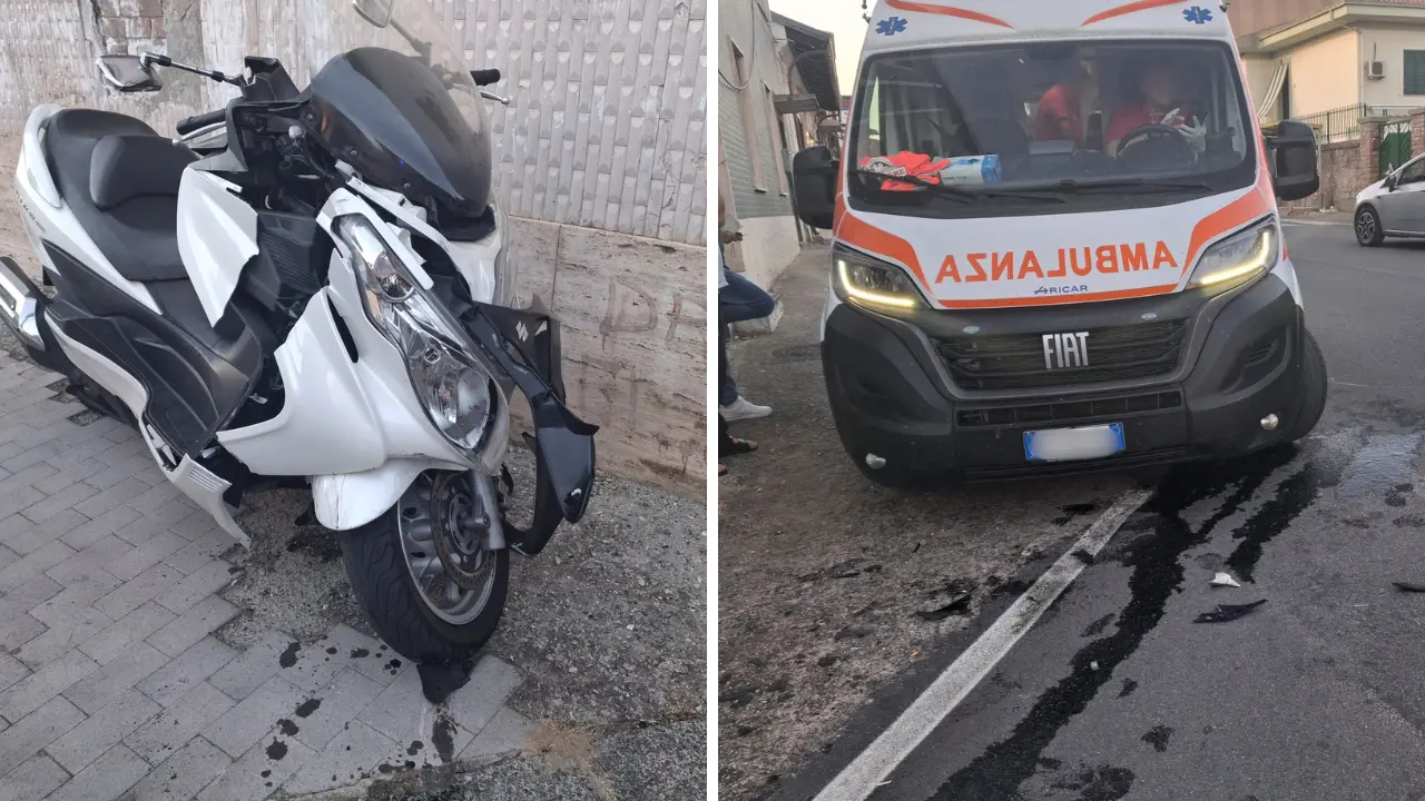 Incidente sulla Statale 18 a Mileto, scontro tra auto e scooter: il centauro trasportato in ospedale\n