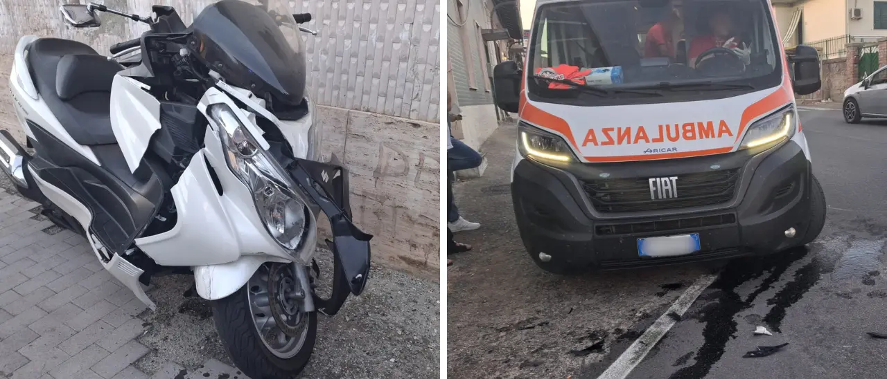 Incidente sulla Statale 18 a Mileto, scontro tra auto e scooter: il centauro trasportato in ospedale\n
