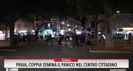 Praia, coppia semina il panico nel centro cittadino