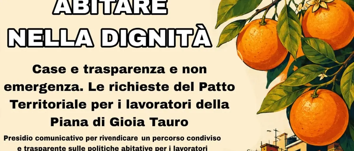 A Reggio\u00A0sit in per una accoglienza dignitosa dei lavoratori braccianti della Piana di Gioia Tauro\n