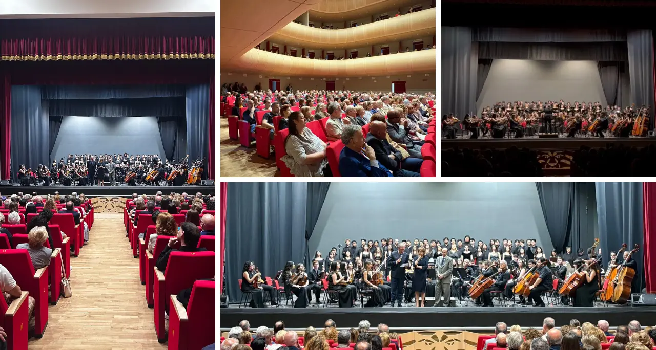 Vibo, successo per il concerto del 2 giugno al Teatro comunale: protagonisti il Coro polifonico e l’Orchestra sinfonica del Conservatorio\n
