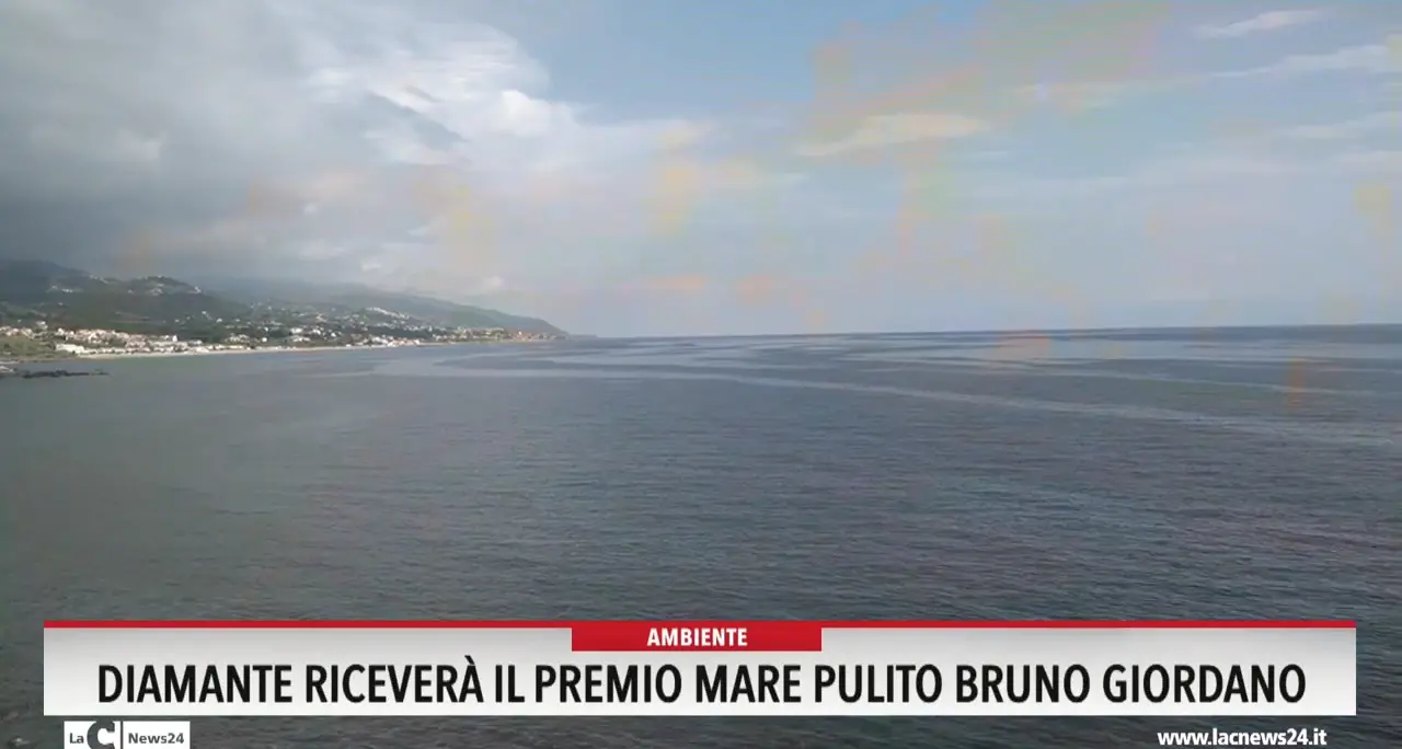 Diamante riceverà il premio Mare Pulito Bruno Giordano