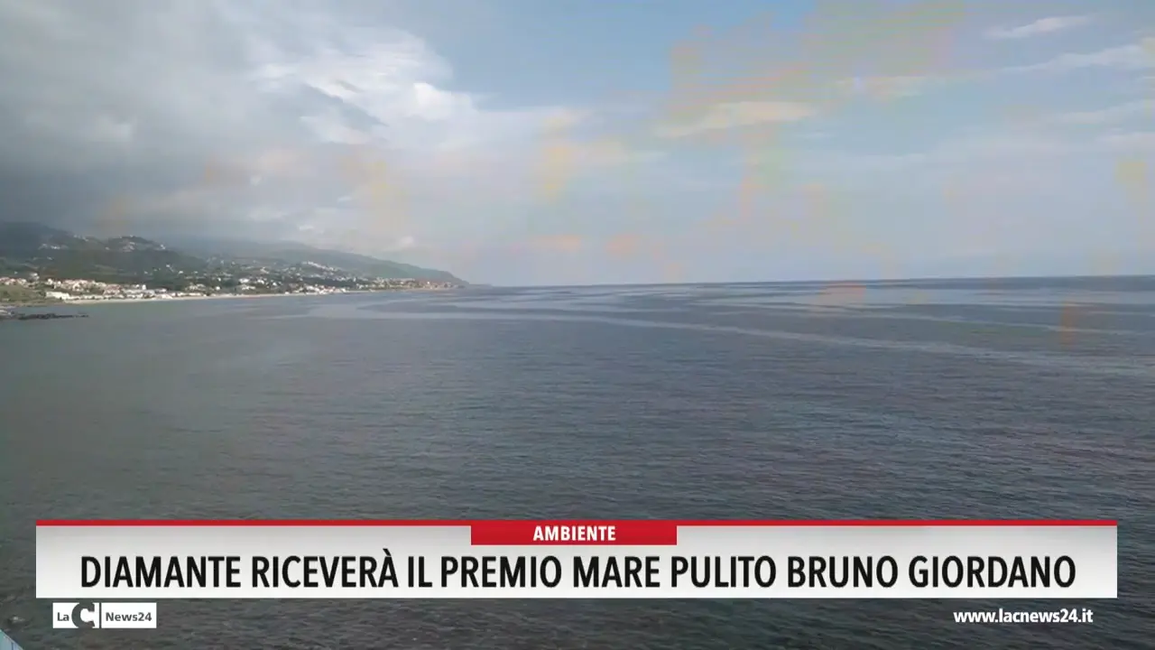Diamante riceverà il premio Mare Pulito Bruno Giordano