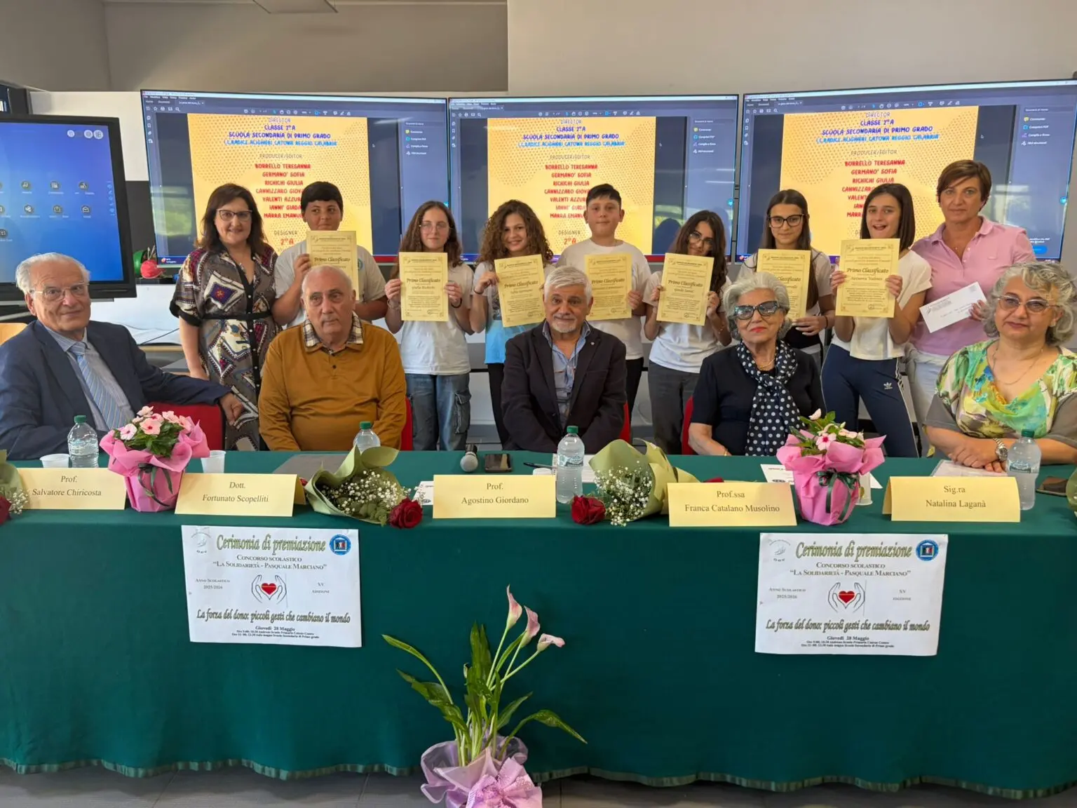 Catona celebra i giovani ambasciatori della solidarietà: gli alunni della “Radice Alighieri” conquistano il Premio Marciano\n