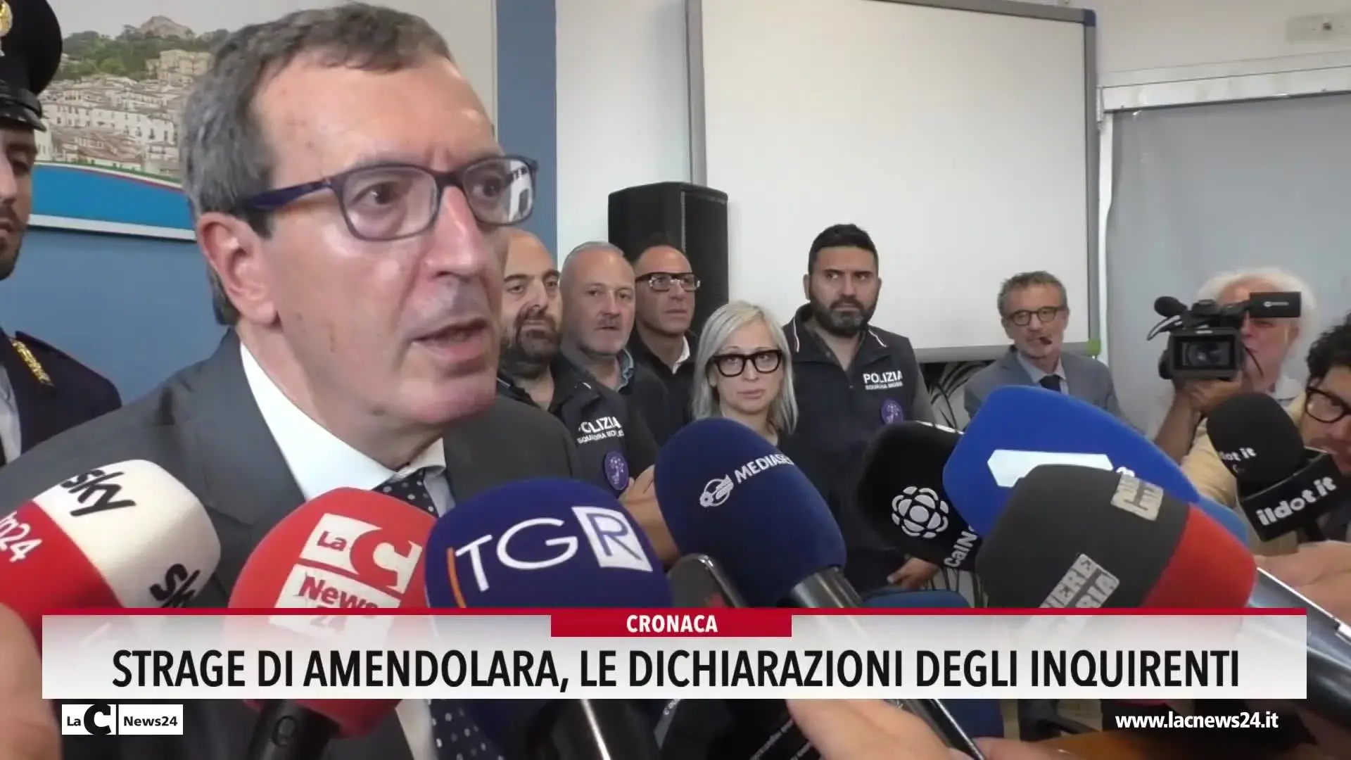 <p>Strage di Amendolara, le dichiarazioni degli inquirenti</p>