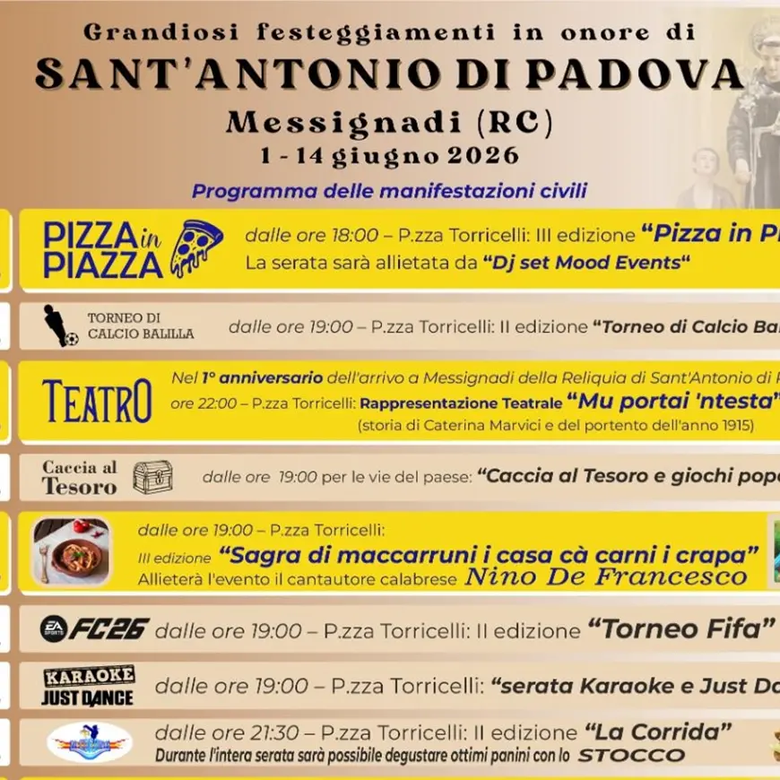 A Messignadi la rappresentazione teatrale dedicata a Sant’Antonio di Padova\n