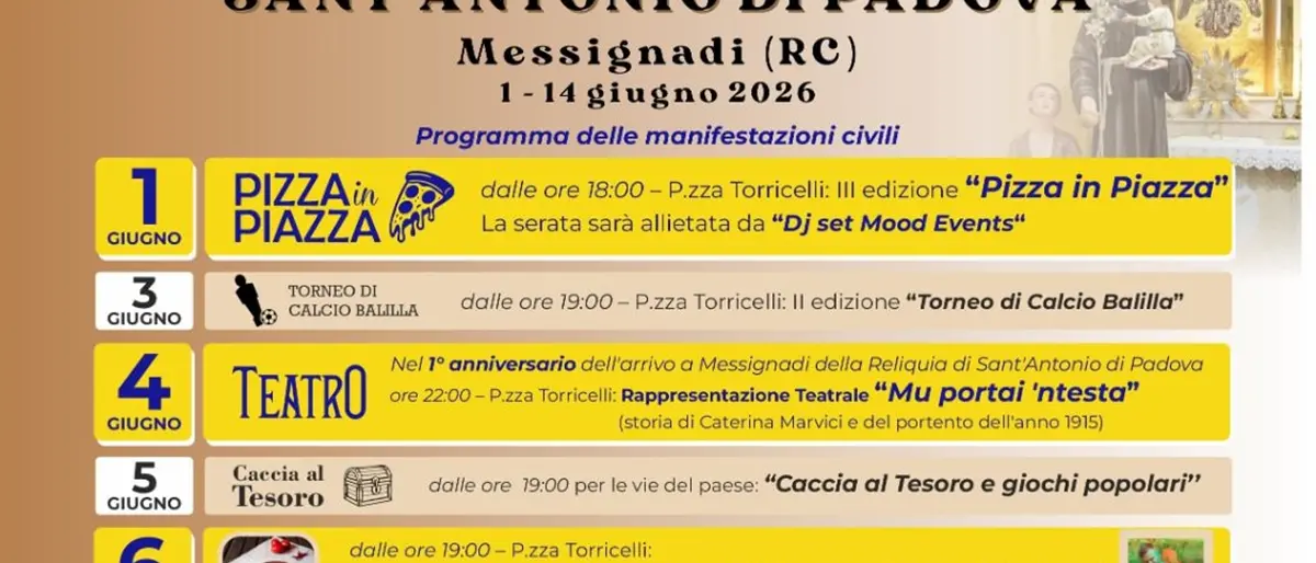 A Messignadi la rappresentazione teatrale dedicata a Sant’Antonio di Padova\n