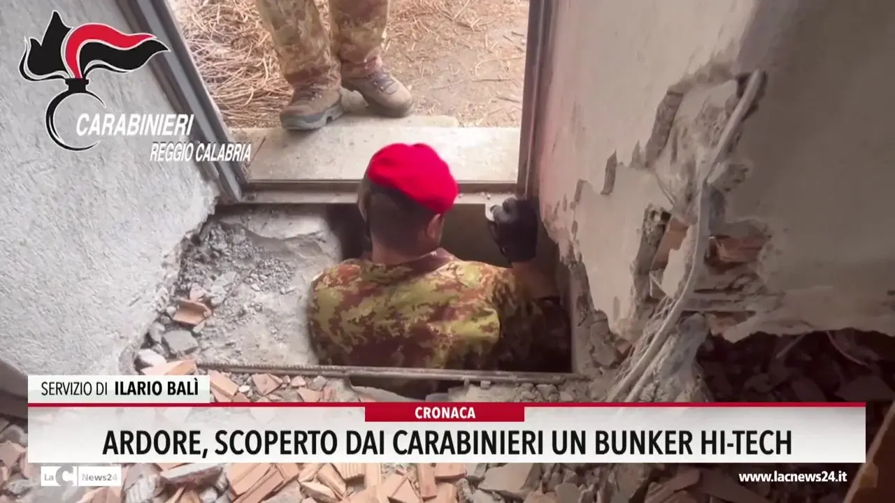 Ardore, scoperto dai carabinieri un bunker hi-tech