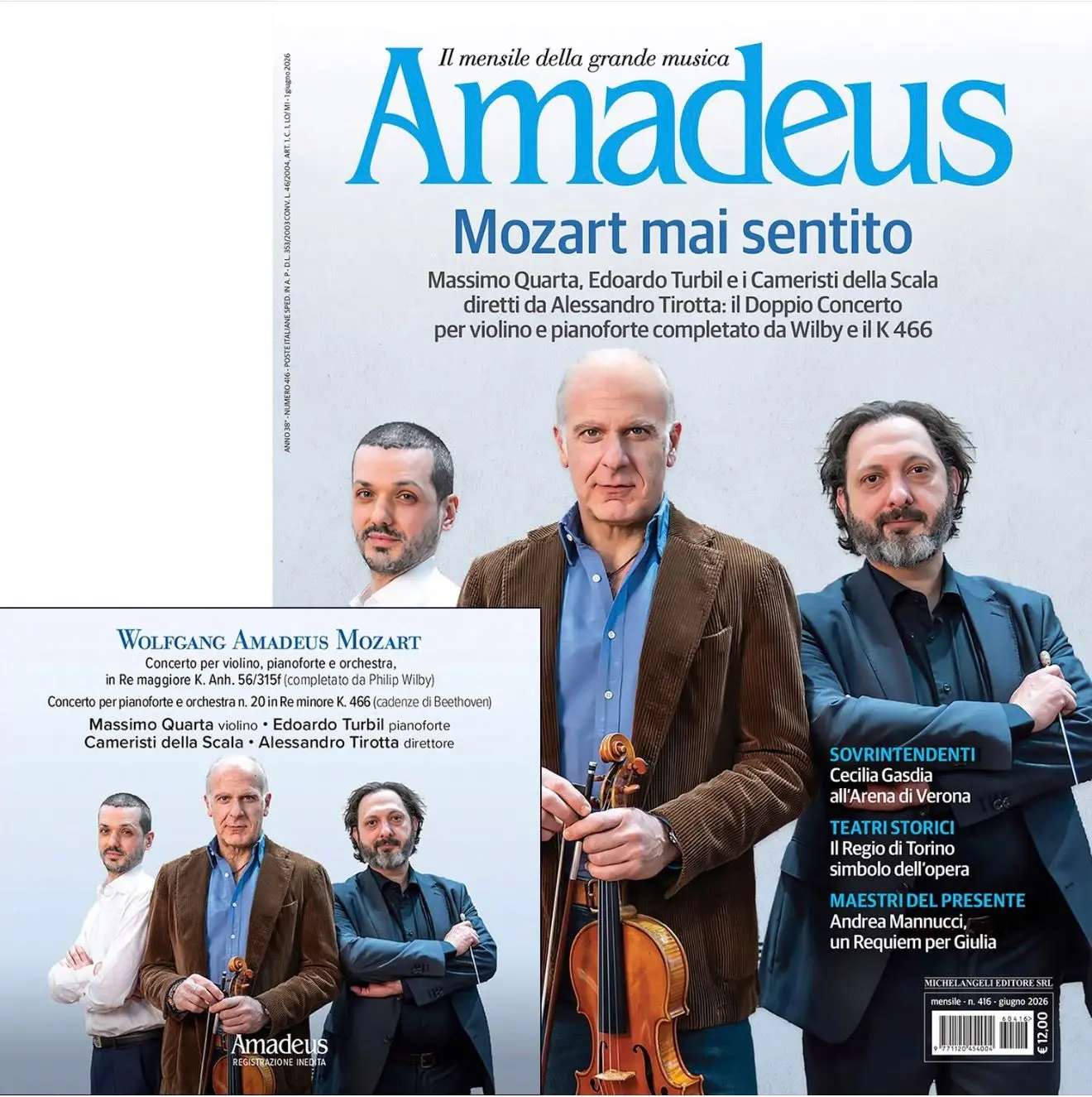 Il maestro reggino Alessandro Tirotta dirige i Cameristi della Scala nel nuovo disco dedicato a Mozart\n