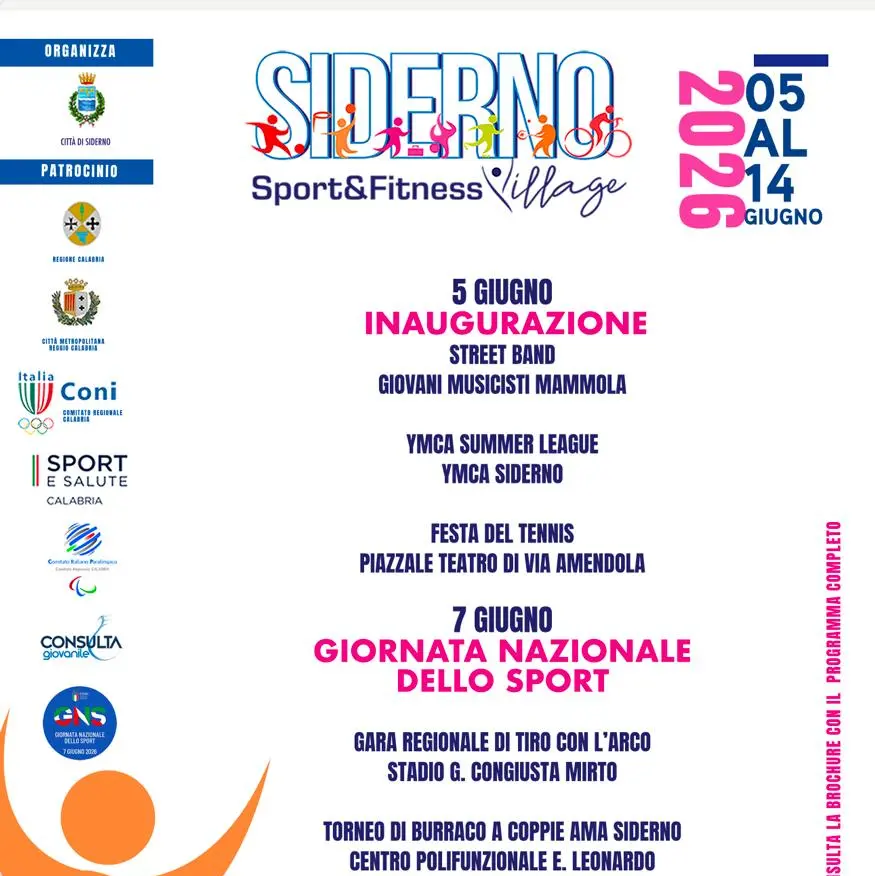 Siderno Sport & Fitness Village 2026: dieci giorni di sport, benessere e inclusione\n