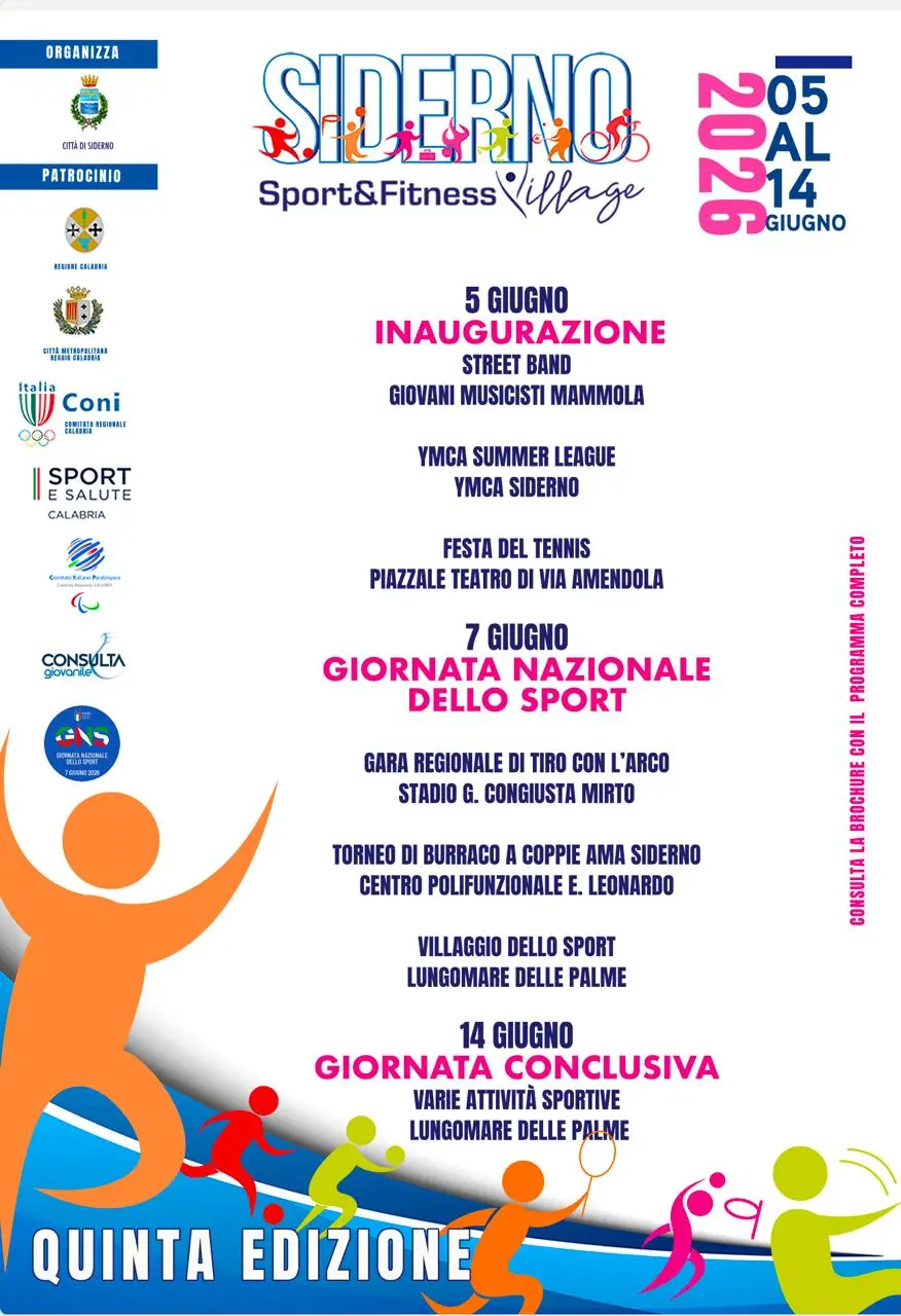 Siderno Sport & Fitness Village 2026: dieci giorni di sport, benessere e inclusione\n