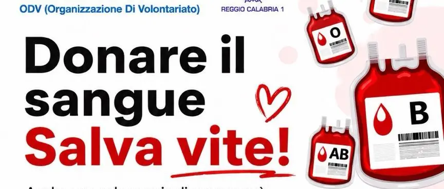 Reggio Calabria, l’Avis promuove una nuova giornata dedicata alla donazione del sangue il 7 giugno\n