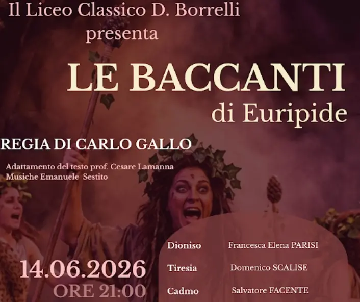 Santa Severina, il liceo classico “Diodato Borelli” porta in scena Le Baccanti di Euripide\n