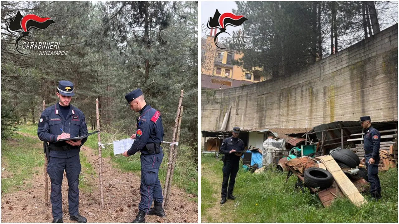 Rifiuti speciali abbandonati nel Parco della Sila, sequestrata un'area a Villaggio Mancuso: due denunciati\n