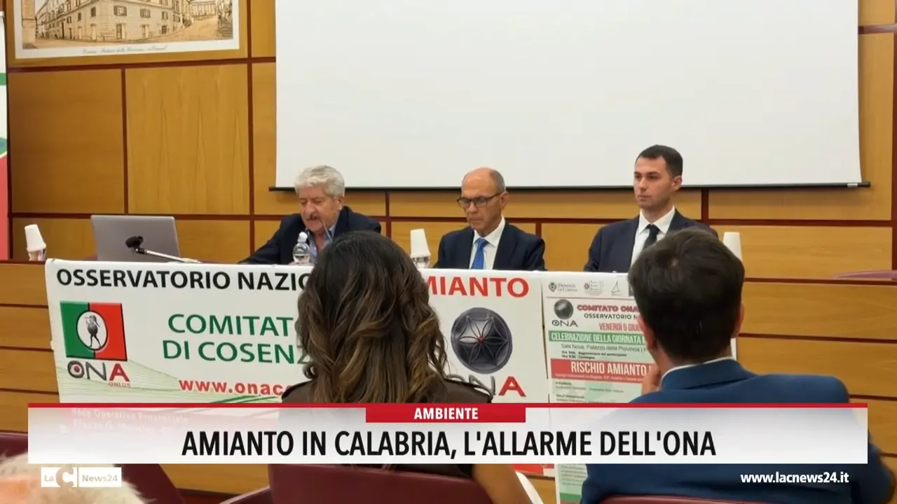 Amianto in Calabria, l'allarme dell'Ona