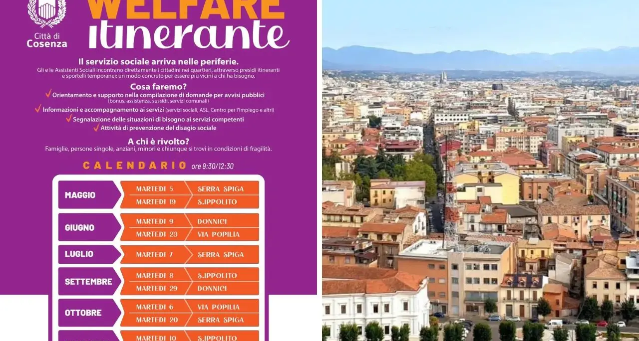 Cosenza, proseguono gli incontri del “Welfare itinerante” nei quartieri della città\n