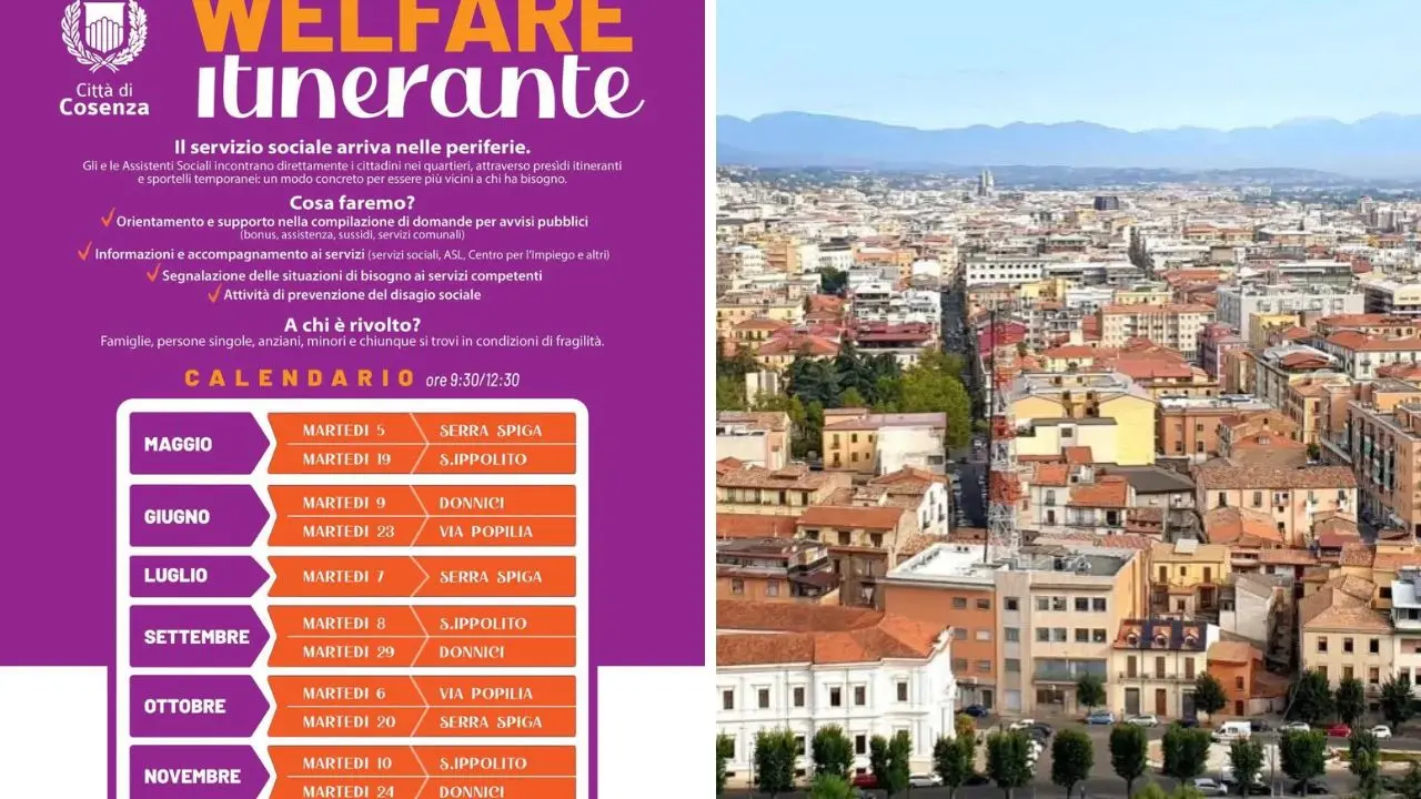 Cosenza, proseguono gli incontri del “Welfare itinerante” nei quartieri della città\n