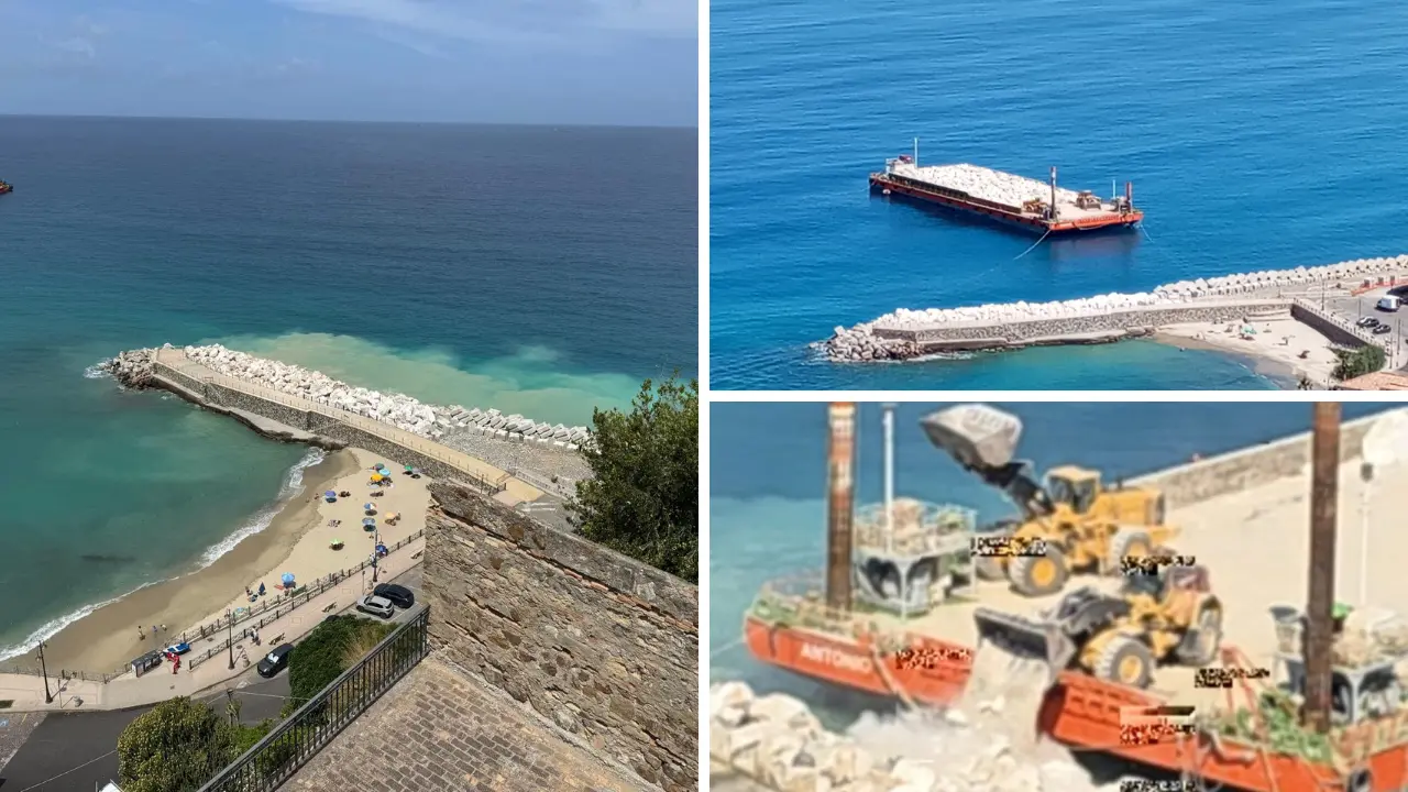 Lavori alla Marina di Pizzo: «Massi frangiflutti spinti in mare con le ruspe insieme ai detriti. Perché?»\n