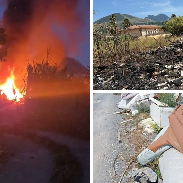 Grisolia, discarica abusiva a Parco Borrelli: rifiuti incendiati e telecamera fuori uso\n